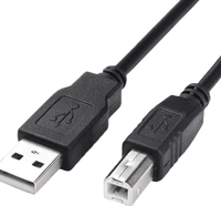 Kabel Printer & Scanner AOTECH USB A ke B 2.0 Kecepatan Tinggi dengan Selubung PVC Konduktor Tembaga Berlapis Timah Panjang 1.5m Garansi 12 Bulan
