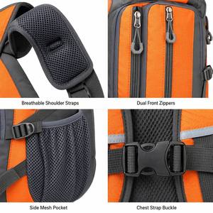 50L Hiking Backpack Water Resistant Travel Rucksack with Dual Front Zippers Padded Straps Chest Belt for Camping Trekking Sports - Product Image 2