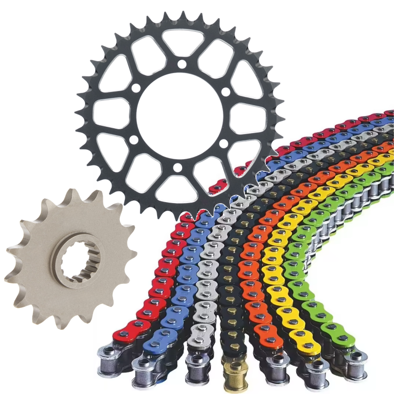 Custom New 520 Motorcycle Chain and Sprocket Set Kit