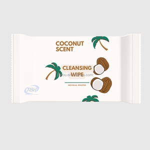 Lenços Umedecidos Descartáveis Personalizados em Não-Tecido com Aroma de Coco em Sachê Individual para Uso Doméstico - Product Image 1