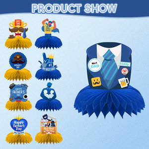 ของตกแต่งงานปาร์ตี้วัน<span class=keywords><strong>พ่อ</strong></span> รูปทรงรังผึ้ง ของประดับตกแต่งวันหยุด <span class=keywords><strong>ลูก</strong></span>บอลประดับตกแต่งพร้อมข้อความสุขสันต์วันพ่อ - Product Image 4