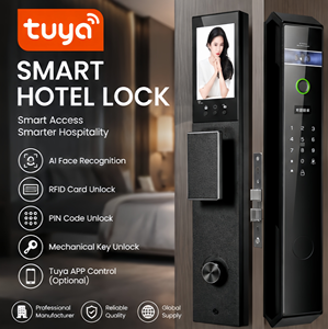 Cerradura Inteligente Totalmente Automática Tuya con Reconocimiento Facial 3D y Huella Dactilar para Puertas de Aluminio y Madera, Conexión Wifi - Product Image 2