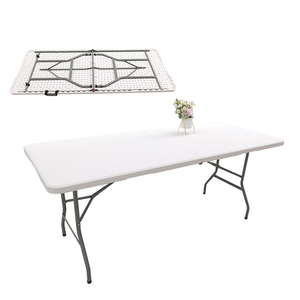 Senruihome Xách Tay Giá Rẻ <span class=keywords><strong>10</strong></span> Người 200Cm Vòng Nhựa Gấp Có Thể Gập Lại Bàn Tiệc Bàn Ăn Cho Khách Sạn Và Đám Cưới - Product Image 5