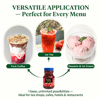 Sirup Rasa Buah Kental Konsentrat Tinggi Rasa Stroberi, Selai Cair 1.9L untuk Bubble Tea dengan Rasa Segar dan Lezat