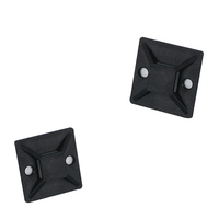 Lot de 100 fixations à glissière avec attaches de câble, supports à dos auto-adhésif blanc 3M à colle arrière, supports de Clips de câble