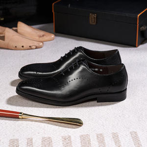 Zapatos Formales de Hombre con Cordones, de Cuero Vacuno Tallado a Mano, Clásicos, Elegantes, Impermeables, Transpirables, con Punta Cuadrada, para Otoño 2026 - Product Image 5