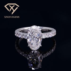 แหวนเพชรเพาะเลี้ยงในห้องปฏิบัติการ ทองคำ 18K หรูหราสั่งทำพิเศษสำหรับผู้หญิงสำหรับงานแต่งงาน - Product Image 3