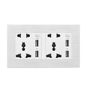 Double Universal Electrical Sockets Universal Wall Outlet Usb Wall Charger Multi Outlet