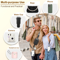 Sangles de téléphone portable personnalisées en usine avec cordon antivol, ensemble complet de sacs à bandoulière en nylon