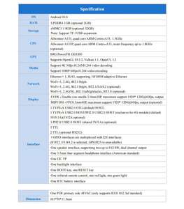 Carte mère ARM populaire DS133 Allwinner A133, affichage 4K, appareil publicitaire, affichage numérique, écran tactile, LVDS MIPI <span class=keywords><strong>DSI</strong></span> - Product Image 5