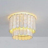 Plafonnier LED créatif en forme de coquillage pour chambre à coucher, style nordique minimaliste, luminosité moyenne, pour dressing