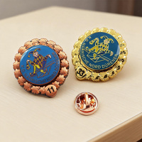 Broche personnalisée en alliage de zinc avec impression UV et placage par peinture pour souvenirs sportifs, logo personnalisé, vente en gros