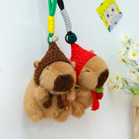 Mignon PP coton rempli tricoté corde porte-clés Capybara Animal peluche peluche dessin animé cadeau pour grue jeu griffe Machine