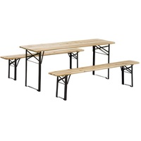 Table et chaise d'extérieur en bois massif pour la bière, pour le patio, la fête de la bière, table pliante et chaise longue