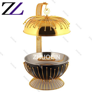 4 <span class=keywords><strong>Ltr</strong></span> 6L 8Lchafer Món Ăn Tự Chọn Set Phi Hot Thực Phẩm Nồi Nhiên Liệu Lỏng Sang Trọng Treo Nắp Dome Màu Đen Vàng Tự Chọn chaffing Món Ăn - Product Image 5