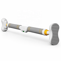 Barre de traction multi-prise pour la maison, sans perçage, pour cadre de porte, avec niveau à bulle, cadre en acier, barre horizontale réglable pour la musculation