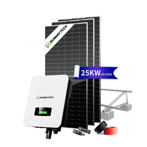 가정용 태양 광 발전 시스템 에너지 공장 가격을위한 그리드/그리드 묶인 PV 태양 전지 패널 전원 시스템에 저렴한 20kw 25kw