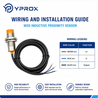 Capteur de proximité inductif YPROX LJ30A IP67 de type double distance, série M30, 3 fils NPN/PNP, distance de détection 15-25 mm, 10-30 V CC