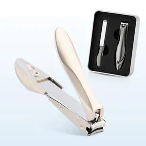 OEM接受畅销礼品盒指甲剪供应商两件式不锈钢指甲剪银指甲剪