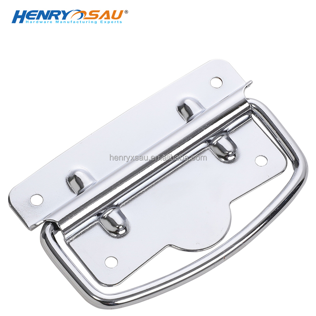 Speaker Flight Case Hardware Surface-mounted Folding Flip Pull Lift Handle Carrying Handles With Rebound Torsion Spring Loaded