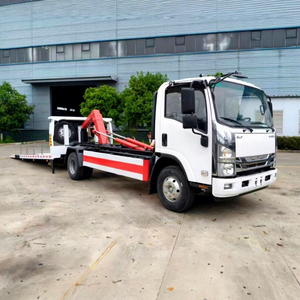 Prix d'usine Nouveau camion de dépannage routier ISUZU KV100 4x2 Diesel Manuel 5 tonnes à plateau avec élévateur hydraulique - Product Image 1