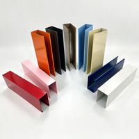 Profilé de tube rond en aluminium personnalisé, décoratif, coloré, pour plafond, en forme de U, pour plafond à lamelles