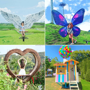 Équipement <span class=keywords><strong>d</strong></span>'amusement extérieur non motorisé pour enfants, attraction très vendue, accessoires de photographie pour couples, siège en forme de cœur - Product Image 2