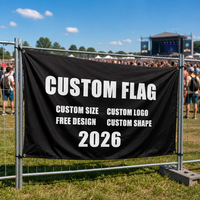 Promotion : Drapeaux et Fanions Personnalisés en Tissu Polyester 2x3 et 3x5 pieds pour Extérieur, Double Face, Sublimation, Vierge, avec Conception de Logo au Choix
