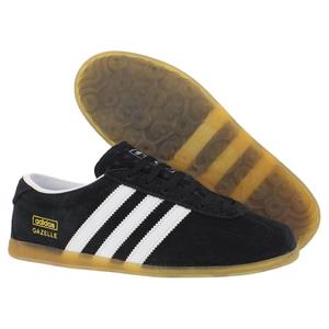 Zapatillas Adidas Gazelle Low Pro Suede para Mujer, Color Negro, Suela Blanca, Estilo Deportivo - Product Image 4
