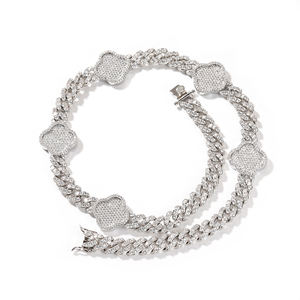 قلادة هيب هوب 2024 كاملة التجميد CZ بعلامة تجارية فاخرة قلادة كوبان كلور بلينغ بلينغ قلادة عنق للنساء والرجال - Product Image 2