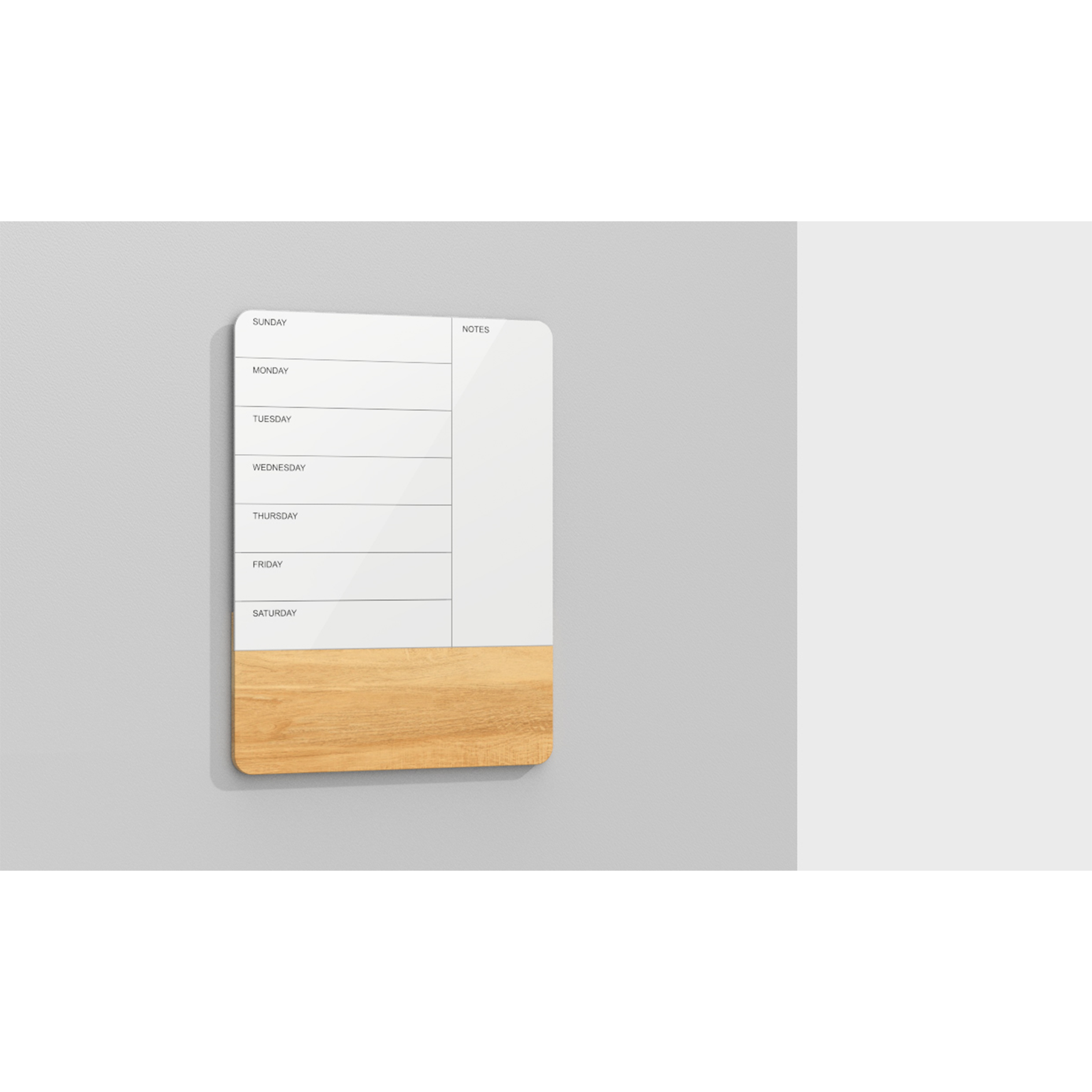 Деревянная стеклянная комбинированная доска с календарем, настенная доска с принтом