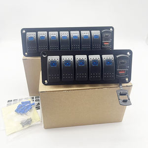 <span class=keywords><strong>8</strong></span>ギャングロッカースイッチパネル-12V/24V防水マリンコントロールボックスQC3.0 + PD3.0車、トラック、ボート用デュアルUSB充電器 - Product Image 4