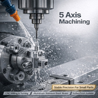 Fresado y Torneado CNC de 5 Ejes, Componentes Metálicos Pequeños de Alta Precisión, Piezas Mecanizadas Personalizadas, Directo de Fábrica, OEM, ODM, MOQ Bajo, Cotización Rápida