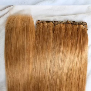 <span class=keywords><strong>Cheveux</strong></span> humains 100% naturels, <span class=keywords><strong>blond</strong></span> miel pur # <span class=keywords><strong>Cheveux</strong></span> humains vierges <span class=keywords><strong>de</strong></span> qualité supérieure, 27 couleurs, brésiliens, double trame, fermeture en dentelle, fabrication à la machine - Product Image 1