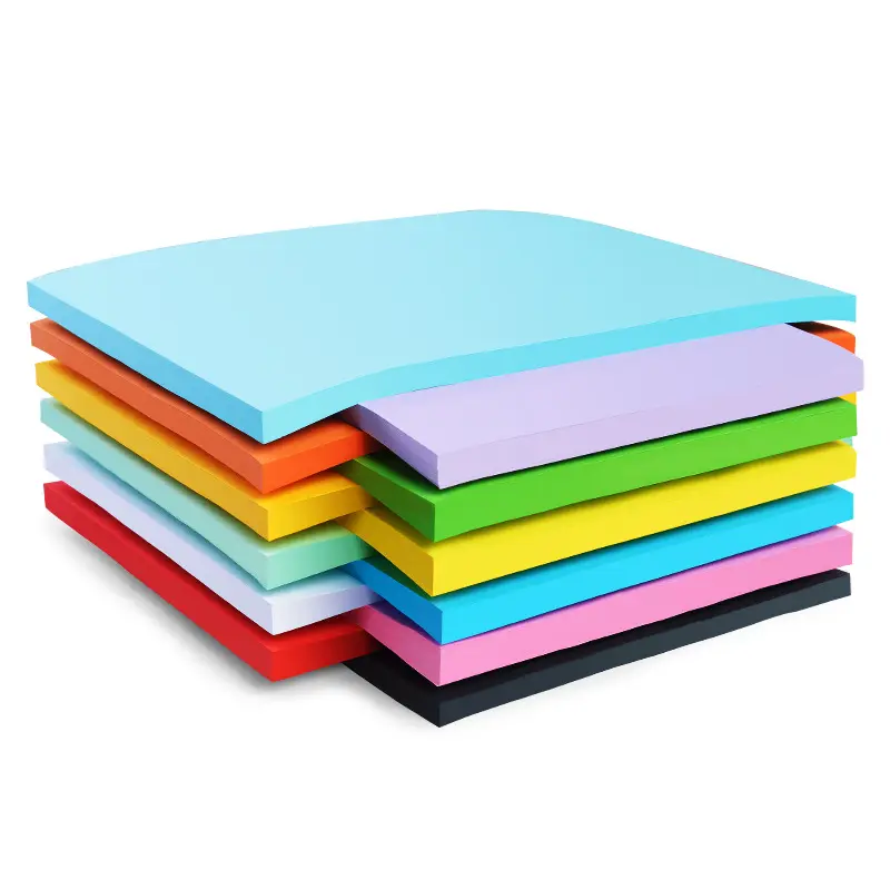 100 चादरें 70GSM रंगीन कॉपी कागज 210x29 7mm/8.3x11.7in प्रतिलिपि प्रिंटर के लिए A4 कागज मुद्रण लेखन शिल्प और कागज तह