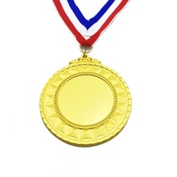 Trophées de gymnastique en alliage de zinc au prix le plus bas, design course, médaille sportive avec ruban