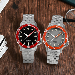 Montre Mécanique Automatique de Plongeur de 39.5mm pour Homme, Design Original, <span class=keywords><strong>Bracelet</strong></span> en Acier Inoxydable <span class=keywords><strong>Milanais</strong></span>, Étanche, Lumineux, NH35, 200m - Product Image 2