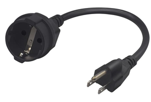 <span class=keywords><strong>Cable</strong></span> Adaptador de Enchufe Estándar Estadounidense NEMA5-15P a Enchufe Hembra Europeo CEE 7/7 Schuko de 15A, <span class=keywords><strong>Cable</strong></span> de Extensión de Alimentación para UPS/PDU - Product Image 3