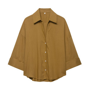 <span class=keywords><strong>Chemise</strong></span> décontractée pour <span class=keywords><strong>femme</strong></span> à col et manches larges pour un confort optimal – Tendance Sehe - Product Image 4