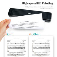 Printer Transfer Termal AIMO P831 A4 Printer Nirkabel Bluetooth Mini Portabel A4