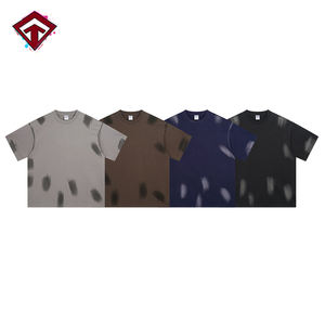 تي شيرت قطني ثقيل الوزن بأكمام قصيرة بتصميم عتيق مغسول بالحمض للبيع بالجملة - Product Image 4