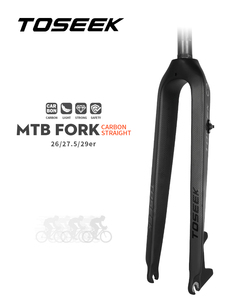 Fourche rigide en carbone TOSEEK pour <span class=keywords><strong>VTT</strong></span> 26/27,5/29 pouces QR 9x100 Frein à disque Droite Super Légère 160mm XC <span class=keywords><strong>Marathon</strong></span> Endurance Racing Upgrade - Product Image 1