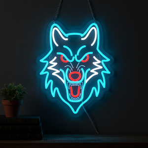 Letrero de Neón con Diseño de <span class=keywords><strong>Lobo</strong></span>, Luz LED, Alimentación USB, Decoración de Pared con Animales, Regalos de Navidad y Cumpleaños, Letreros de Neón Personalizados - Product Image 1
