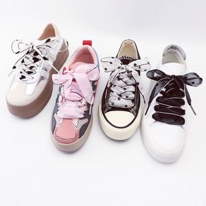 Cordones de zapatos trenzados de 2,5 cm de ancho, cordones planos para zapatillas con diseño de lunares, 80/100/120/140 cm, accesorios para zapatos, 1 par - Product Image 3