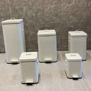 <span class=keywords><strong>Cubo</strong></span> de <span class=keywords><strong>basura</strong></span> con Pedal de Metal <span class=keywords><strong>Retro</strong></span> de granja, <span class=keywords><strong>cubo</strong></span> de <span class=keywords><strong>basura</strong></span> interior de cierre suave con tapa para baño, dormitorio, oficina, estructura de hierro - Product Image 1