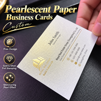 Cartes de visite de luxe pour agents immobiliers, impression personnalisée avec dorure à chaud sur papier nacré pour agents immobiliers professionnels 2026
