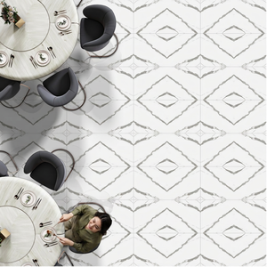 Carrara Marble Look Full Body Porcelain Tiles 600x1200mm Book Matched Polished For Project Supply - Product Image 3