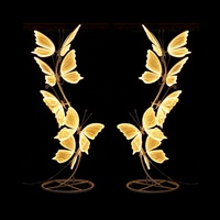 Arche lumineuse LED personnalisée en forme de papillon pour mariage, salle de réception, hôtel, restaurant, anniversaire, événement, décoration de magasin