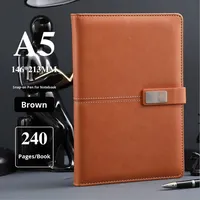 Carnet de notes A5 en cuir PVC magnétique de haute qualité pour étudiants, vente en gros, bloc-notes personnalisable pour le bureau et les événements culturels