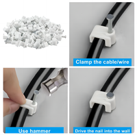 Serre-câble rond carré en plastique avec clou en acier 6-20mm, pince à clou pour fil électrique, attache de tuyau, clips de fixation pour câbles réseau et téléphoniques